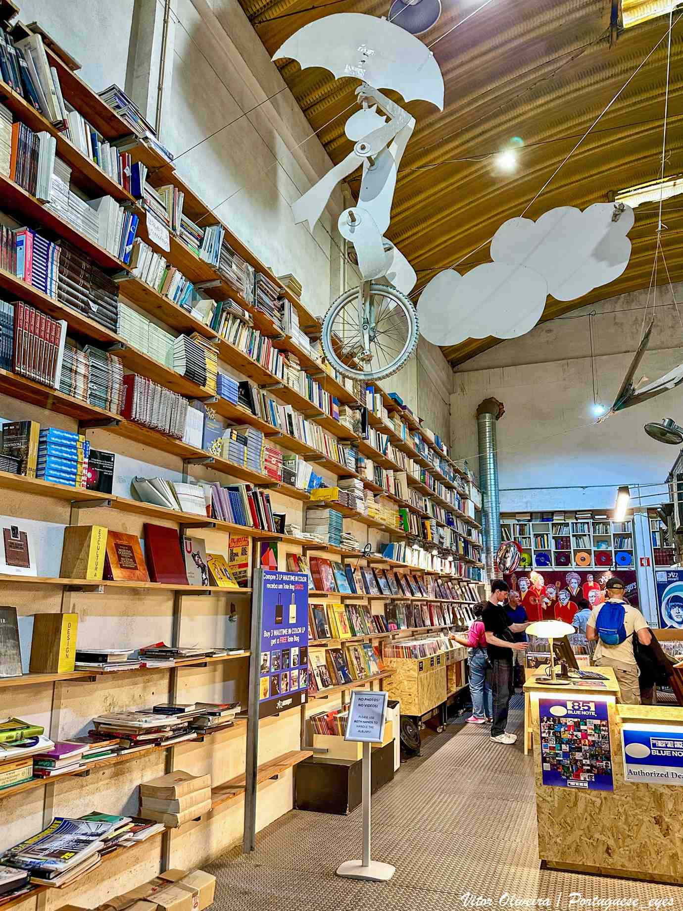 Entrance to Ler Devagar bookshop at LX Factory in Lisbon, Portugal