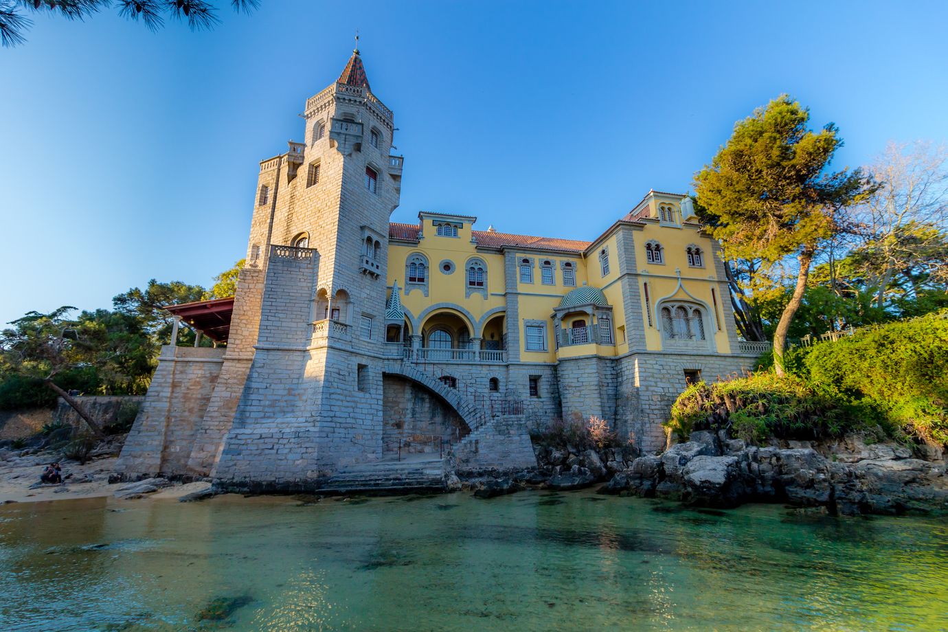 Grand seafront mansion along the Cascais and Estoril coastline, Portugal